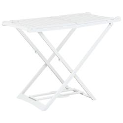 &Eacute;tendoir &agrave; linge pliable Blanc Plastique