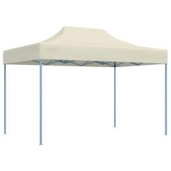 Tente de r&eacute;ception pliable professionnelle 3x4 m Acier Cr&egrave;me