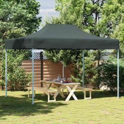 Tente de r&eacute;ception pliable en acier anthracite pour le jardin, 3 &times; 4 m