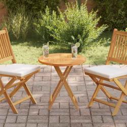 Dessus de table Bois de teck solide Rond 2,5 cm 60 cm
