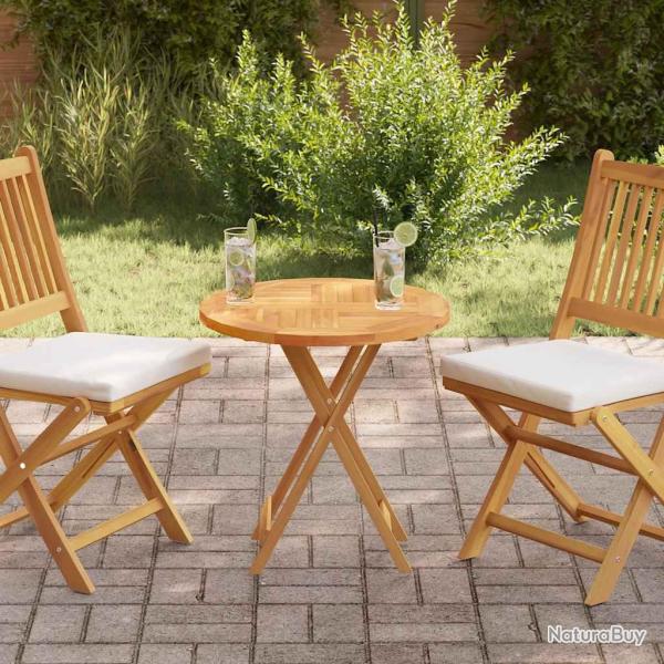 Dessus de table Bois de teck solide Rond 2,5 cm 60 cm