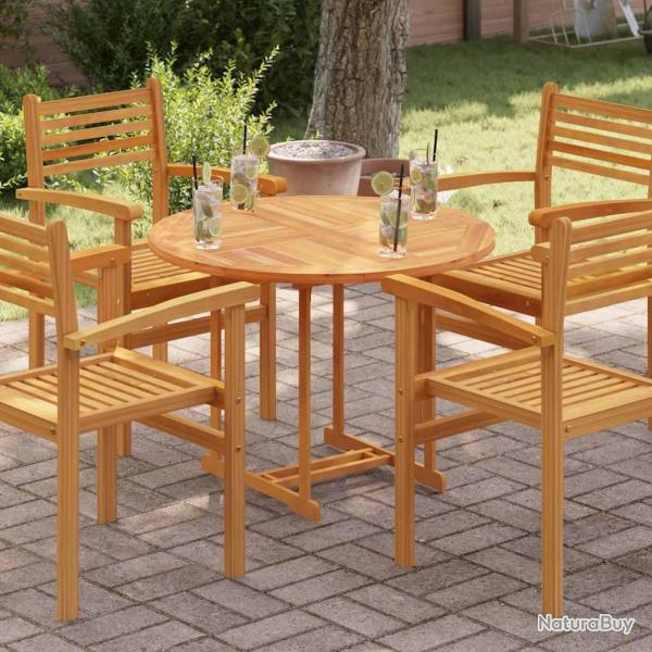 Dessus de table Bois de teck solide Rond 2,5 cm 90 cm