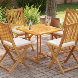 Dessus de table Bois de teck solide 70x70x2,5 cm