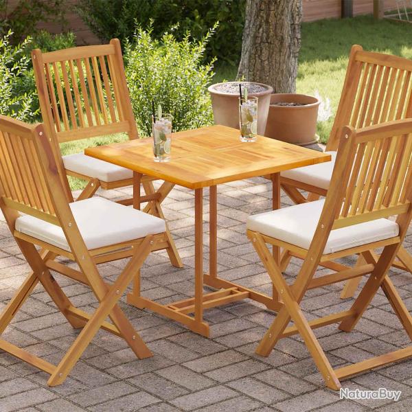 Dessus de table Bois de teck solide 70x70x2,5 cm