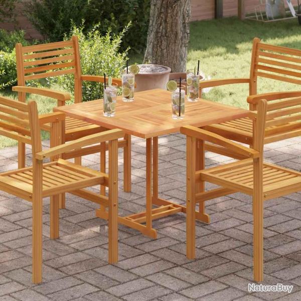 Dessus de table Bois de teck solide Carr� 80x80x2,5 cm