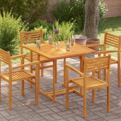 Dessus de table Bois de teck solide Carr&eacute; 90x90x2,5 cm