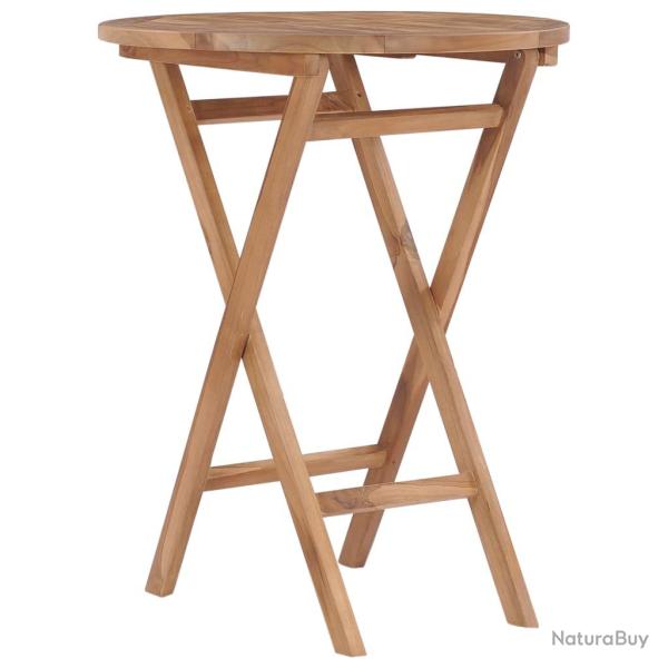 Table pliable de 60 cm Bois de teck solide