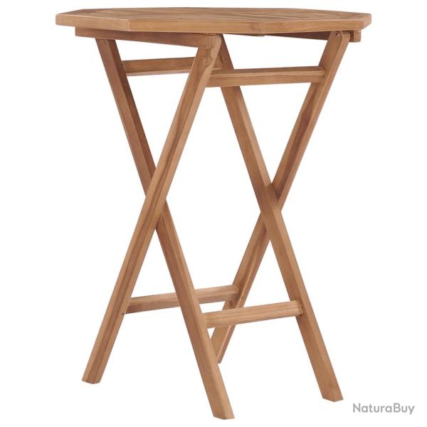 Table pliable de 60x60x75 cm Bois de teck solide