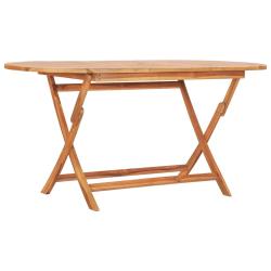 Table pliable de 160x80x75 cm Bois de teck solide