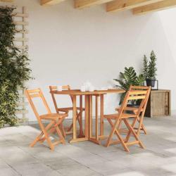 Table pliante en bois de teck solide pour la cuisine, 120 &times; 70 &times; 75 cm