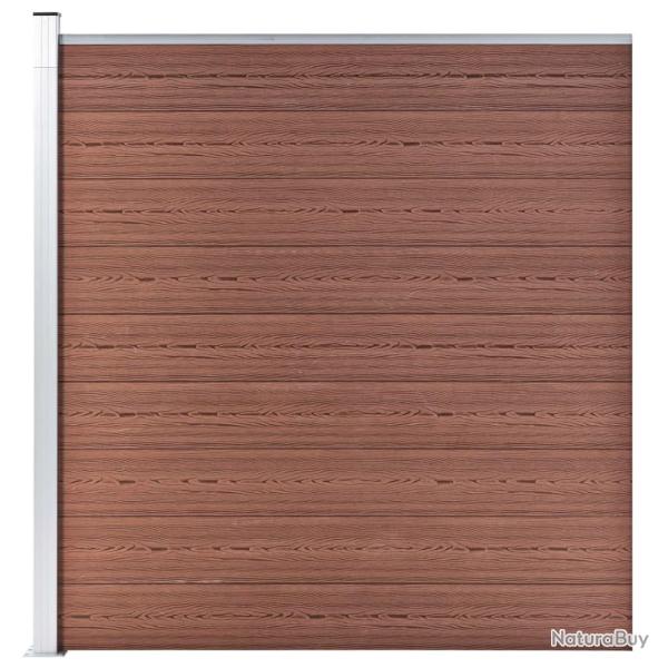 Cl�ture de WPC 175x186 cm Marron