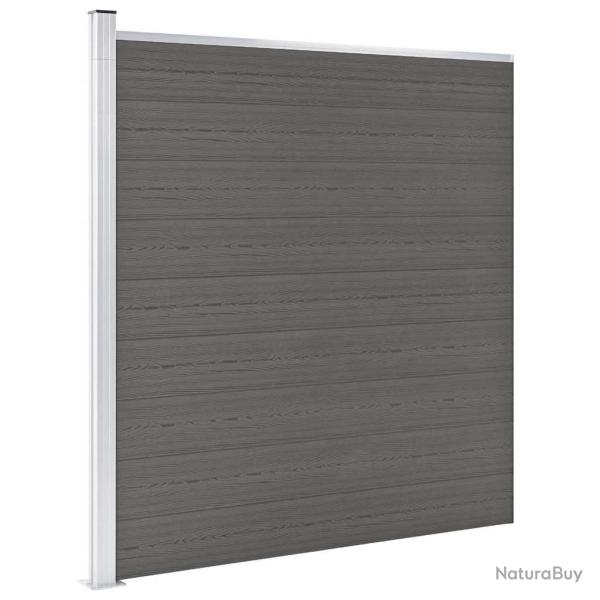 Cl�ture de WPC 175x186 cm Gris