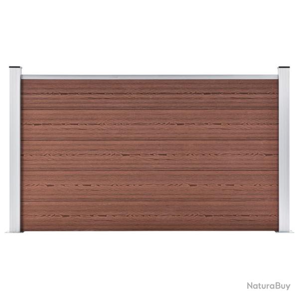 Cl�ture de WPC 180x105 cm Marron
