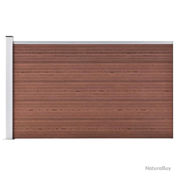 Cl�ture de WPC 175x105 cm Marron