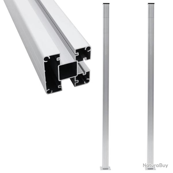 Poteaux de cl�ture 2 pcs Aluminium 185 cm