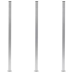 Poteaux de cl&ocirc;ture 3 pcs Aluminium 185 cm