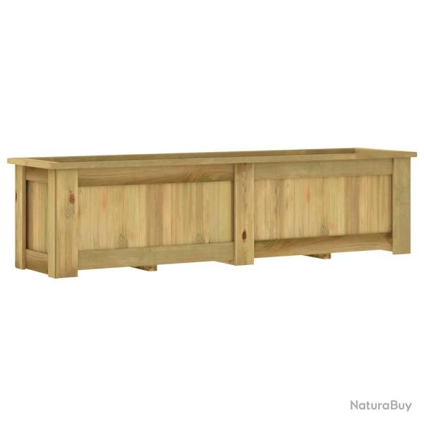 Jardini�re sur�lev�e 196x50x50 cm Bois de pin impr�gn�