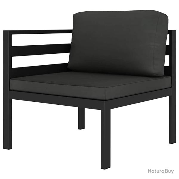Canap� d'angle sectionnel avec coussins, aluminium, anthracite, pour le salon