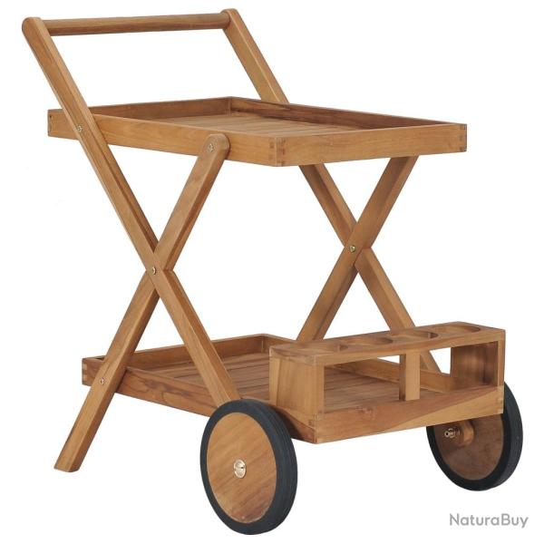 Chariot � th� Bois de teck solide