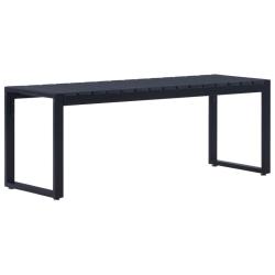 Banc de 120,5 cm Panneau PS Noir