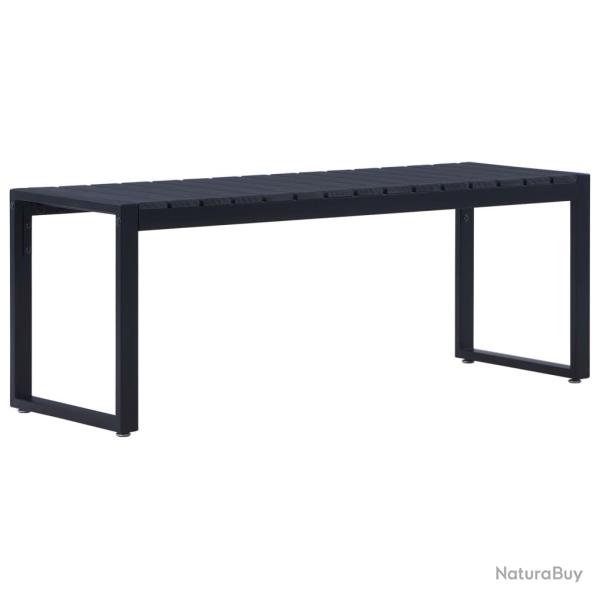 Banc de 120,5 cm Panneau PS Noir