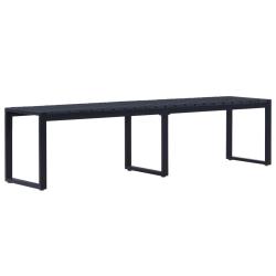 Banc de 180 cm Panneau PS Noir