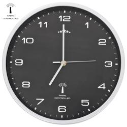 Horloge murale radioguid&eacute;e avec mouvement &agrave; quartz 31 cm Noir
