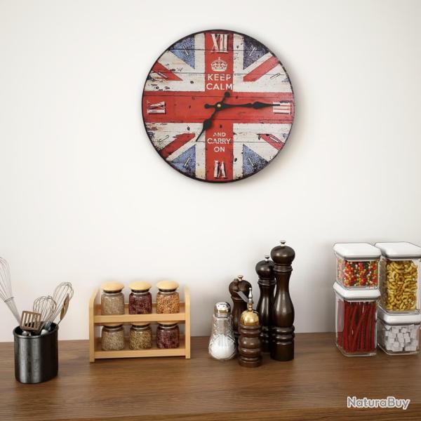 Horloge murale vintage Royaume-Uni 30 cm