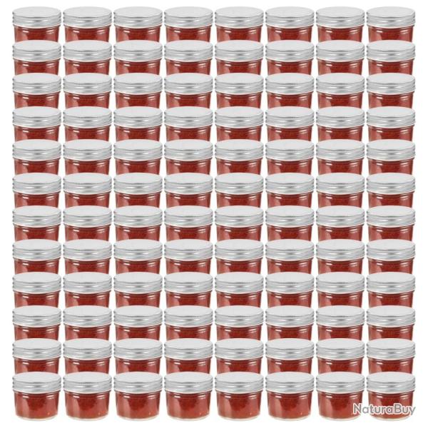 Pots � confiture avec couvercles argent�s 96 pcs Verre 110 ml