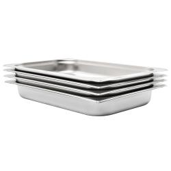 R&eacute;cipients Gastronorm 4 pcs GN 1/1 65 mm Acier inoxydable