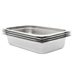 R&eacute;cipients Gastronorm 4 pcs GN 1/1 100 mm Acier inoxydable