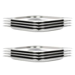 R&eacute;cipients Gastronorm 8 pcs GN 1/2 20 mm Acier inoxydable