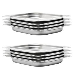 R&eacute;cipients Gastronorm 8 pcs GN 1/2 40 mm Acier inoxydable