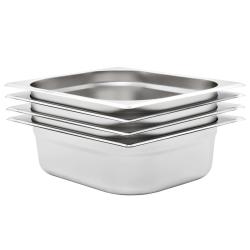 R&eacute;cipients Gastronorm 4 pcs GN 1/2 100 mm Acier inoxydable