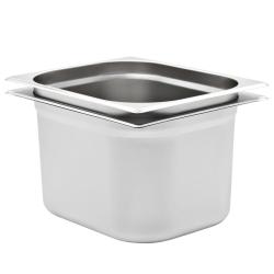 R&eacute;cipients Gastronorm 2 pcs GN 1/2 200 mm Acier inoxydable