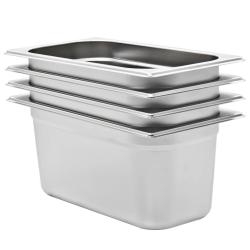 R&eacute;cipients Gastronorm 4 pcs GN 1/3 150 mm Acier inoxydable