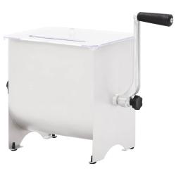 M&eacute;langeur de viande manuel avec couvercle Argent&eacute; Inox