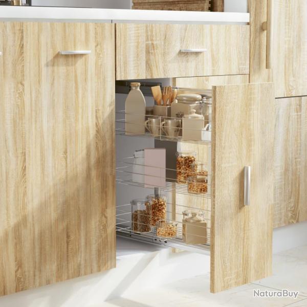 Panier � 3 niveaux m�tallique de cuisine 47x25x56 cm