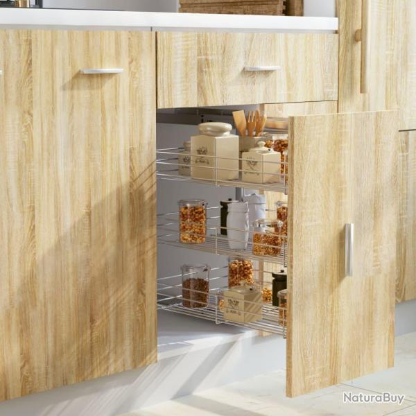 Panier � 3 niveaux m�tallique de cuisine 47x35x56 cm