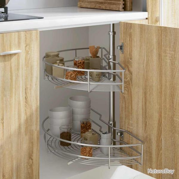 Panier � 2 niveaux m�tallique de cuisine 180 degr�s 75x38x80 cm