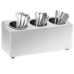 Porte-couverts 3 grilles Rectangulaire Acier inoxydable