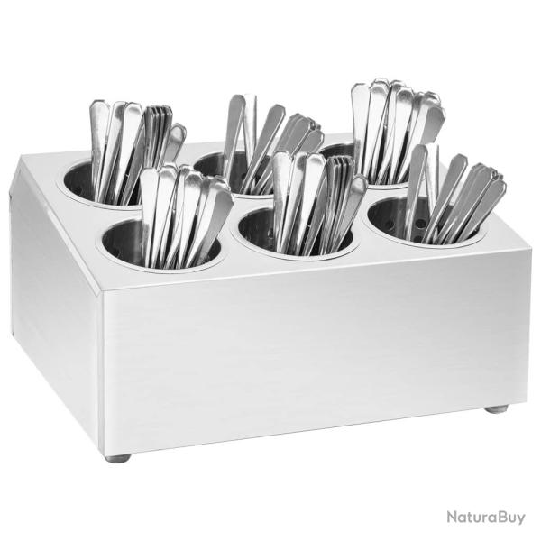 Porte-couverts 6 grilles Carr� Acier inoxydable