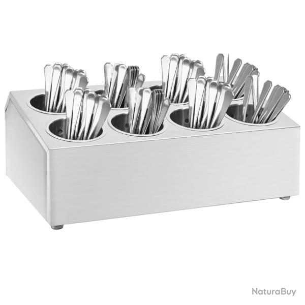 Porte-couverts 8 grilles Rectangulaire Acier inoxydable