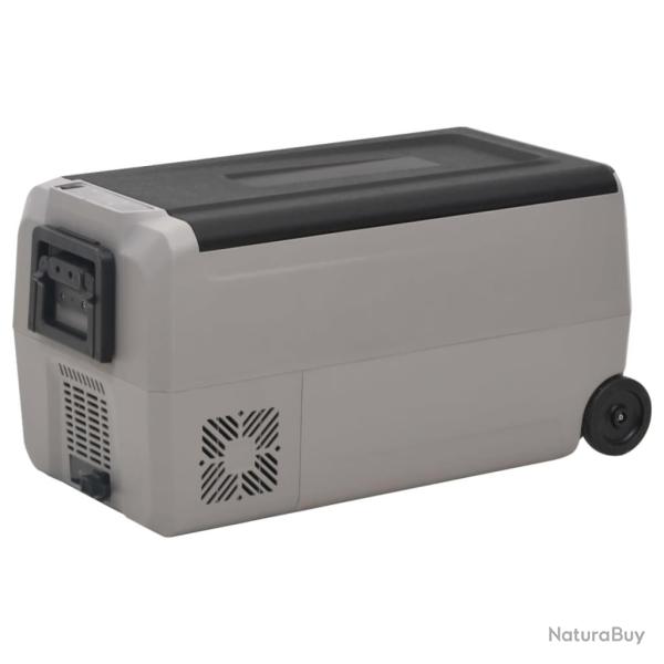 Glaci�re avec roue et poign�e noir et gris 50 L PP et PE