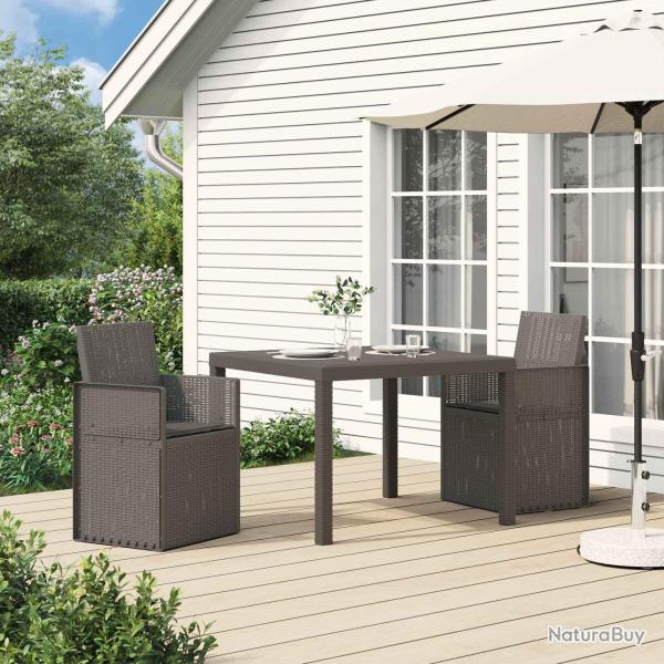 Chaises de salle � manger 2 pcs Gris clair et anthracite