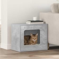 Maison pour chat B&eacute;ton 51 x 30 x 42,5 cm Bois d'ing&eacute;nierie