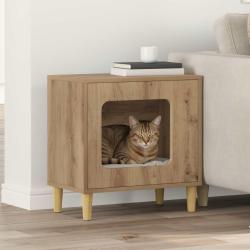 Maison pour chat Ch&ecirc;ne artisan 51 x 30 x 52 cm