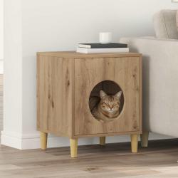 Maison pour chat Ch&ecirc;ne artisan 42,5 x 40 x 53 cm