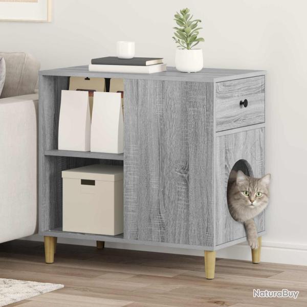 Maison pour chat Gris 72 x 42.5 x 70 cm