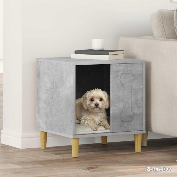 Maison pour Chiens B�ton 44 x 42 x 49 cm Bois d'ing�nierie